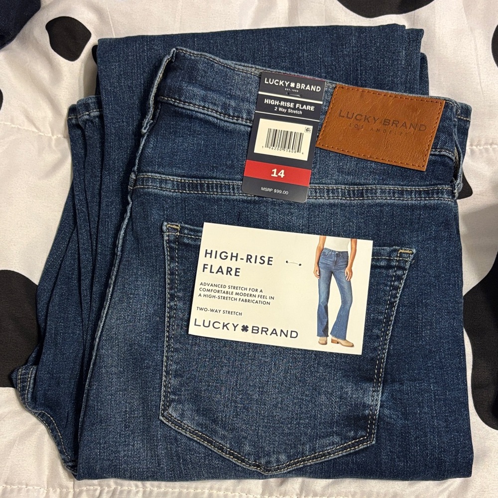 Lucky Brand Dark Blue Flare Jeans for Women